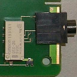 connector board with a sharp implement: 1.