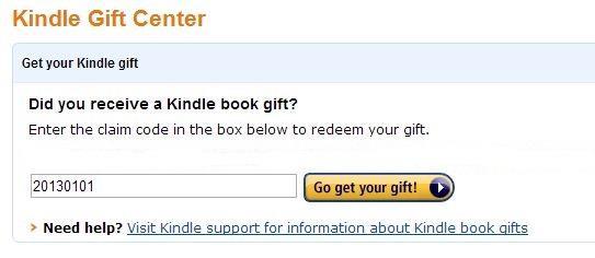 Amazon Kindle Upon signing into Amazon you will see a gift code populated into the field If the code did not populate don t worry!
