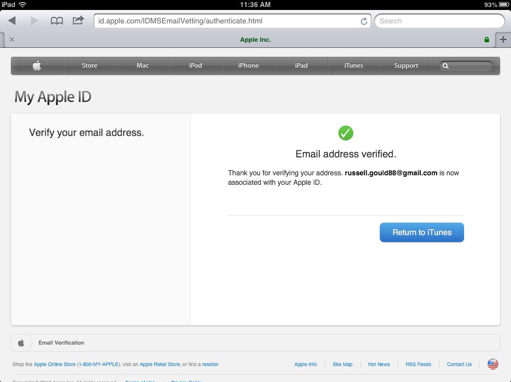 ibooks (New Apple Account) Congratulations, your Apple ID has