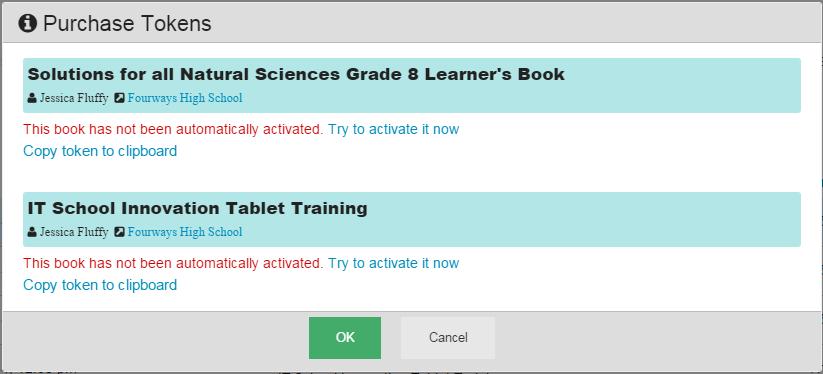 Select Try to activate it now and your books should be activated for download if they were not automatically activated.