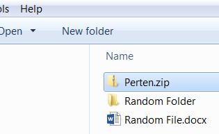 Then open the Perten.zip file by double-clicking on the Perten.zip folder The Perten.