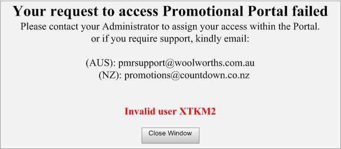 ACCESS To ensure security is maintained at the highest level for the Promotions Portal system, access to the Promotions system will be removed when no activity is recorded for 9 months or greater for