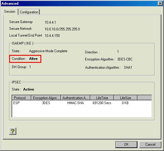 The Secure Connection window opens (Figure 27) Verify that the