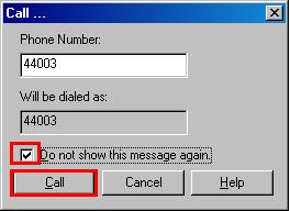 Avaya IP Softphone 44002 window The first time a call is placed using Softphone, the Call window