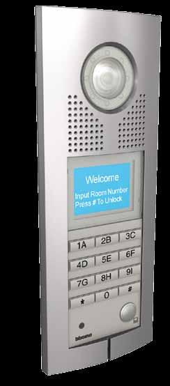 MAIN FEATURES OF THE ENTRANCE PANEL: - All door entry functions, including monitoring, call, conversation, unlock, etc.