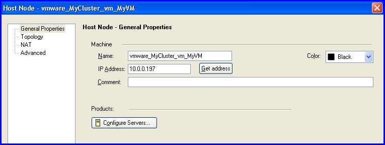 Configuring Hypervisor Mode Creating Virtual Machine Host Objects SmartDashboard uses a host object with a unique name to manage VMs.