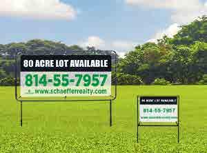 H-Stakes for Coroplast Yard Signs All Outdoor Displays Are: Full Color Digital Print