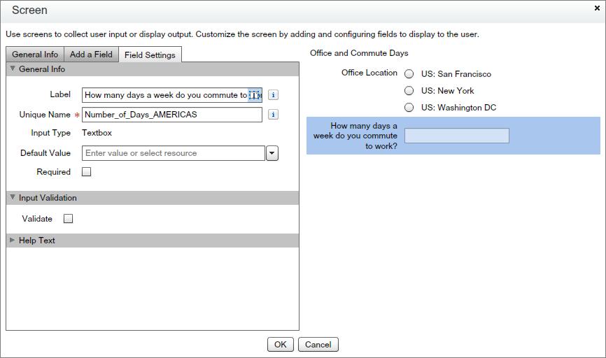 Tutorial #2: Creating a Sustainability Survey Step 3: Add a Screen Element for the AMERICAS Option c. For Stored Value, en