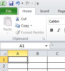 Workbook Excel 2010 Each cell has a name, or a cell address based on the column and
