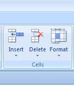 Deleting a Column Click in the column to be deleted.