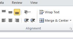 Formatting Text Excel 2010 Highlight the cells to be formatted On the Ribbon, click on the Home tab.