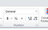 Formatting Numbers Excel 2010 Highlight the cells to be formatted. On the Ribbon, click on the Home tab.