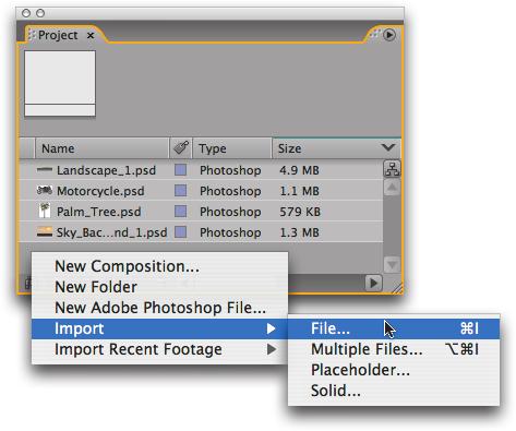 EXERCISE 3 Importing Illustrator Documents Illustrator files are great to work with in After Effects 7. That s because they are vector based and resolution independent, unlike Photoshop files.