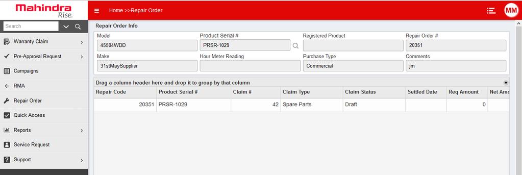 Quick Access As the name suggest, this functionality provide dealer to quickly access Product information like Product Details,