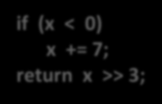 idiv8 (int x) { return x / 8; }