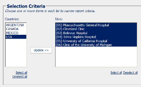 Reporting and Analysis Guide Selection Criteria In the Selection Criteria section of the prompt page, you can narrow criteria used to run your report.