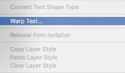 The warp style you select is an attribute of the type layer you can change a layer s warp style at any time to change the overall shape of the warp.