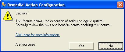 EventTracker displays the Caution dialog box. Figure 19 4. Click Yes.