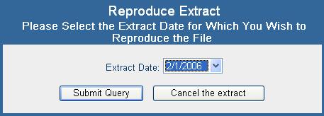Click the Cancel the extract button if you don t really want generate a new copy of a previous extract file. 3.