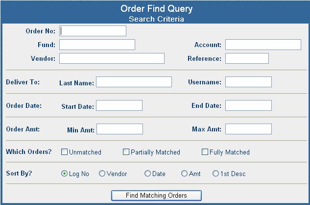 Searching for Data Searching for Data Searching for data in the P-Card Web Solution is made simple using the search windows to define criteria.