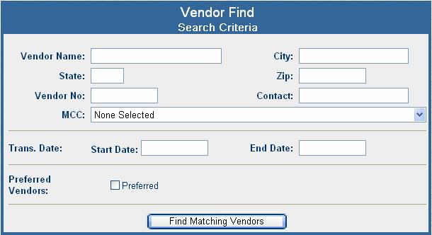 Searching for Data 2. Enter any combination of available fields as search criteria.