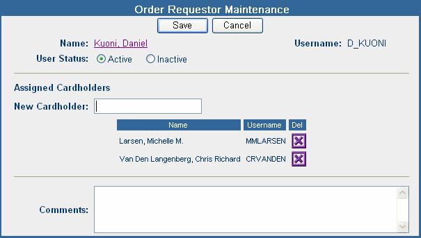 To add a new requestor, click the New Requestor button. This will open the Employee Find window. Enter the last name, or partial last of the requestor and click the Find button.
