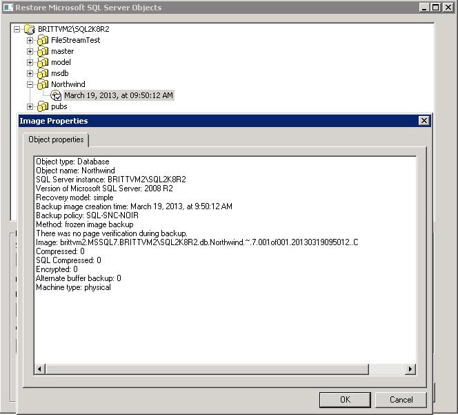 Using NetBackup for SQL Server with Snapshot Client How SQL Server operations use Snapshot Client 116 Client backup, then the operation uses the selected policy.