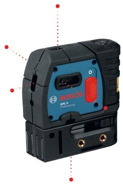 26 Point, Line and Rotation Lasers GPL 5 Highly compact 5-point laser For easy transfer of right angles