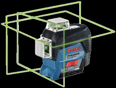 Point, Line and Rotation Lasers 33 NEW GLL 3-80 CG Green supreme visibility in 3x360 3x360 laser lines with