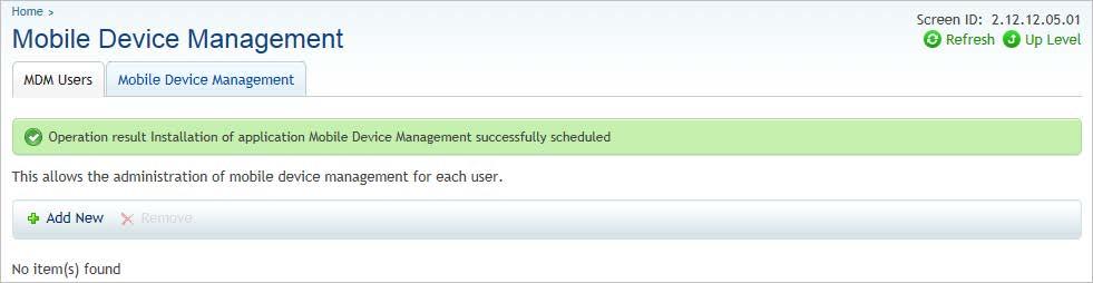 A summary screen displays: 4. Click [Finish] to initialize your MDM service within the Control Panel.
