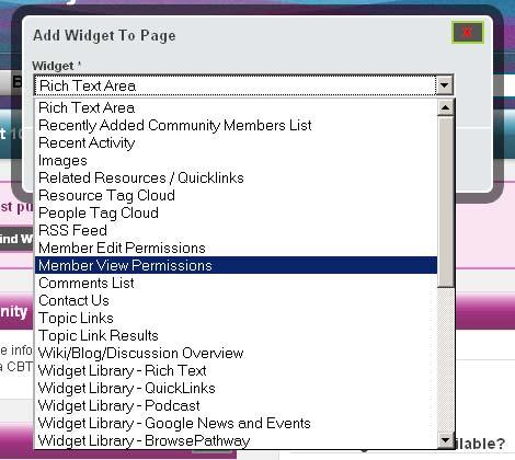Selected members can view or edit administrators can search or browse for names in the list of members and add them to the permissions.