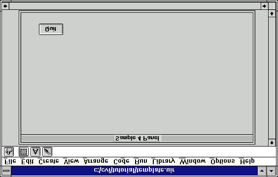 Building a Graphical User Interface Chapter 5 The Edit menu contains selections to cut, copy, paste, align, and space user interface controls in the editor.