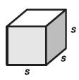 Area and Volume Formulas Area A of a square A = Volume V of a cube V = 4) You are planning to