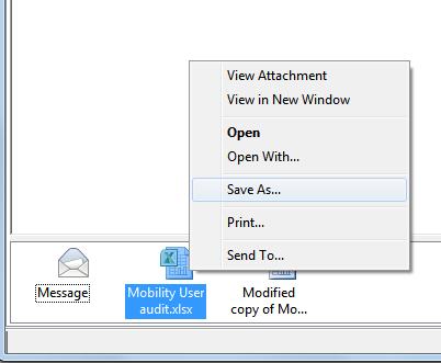 SAVING ATTACHMENTS File attachments will take up a lot of space within your mailbox. You ll want to save attached files to your local drive or shared drive to free up space in your account.
