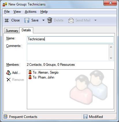 The method for creating Groups listed below is slightly different from what is included in the GroupWise Help system, but is, in general, the fastest and easiest way to create