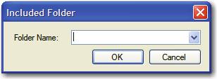 Chapter 6 PaperVision Message Manager Harvester 8. Click Add, and the Included Folder window appears. Included Folder 9.