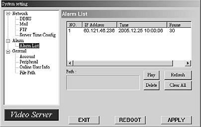 Alarm Refresh: Clean the alarm message shown on the screen.