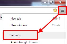 GOOGLE CHROME ALLOW POP-UP BLOCKERS 1. Click the Customize and Control Google Chrome icon and select Settings. 2.