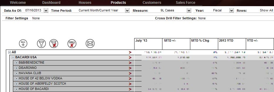 SETTING CROSS-DRILL FILTERS Typically, when you are viewing report data on a particular view (e.g., houses) and go to another view, filters and settings will reset.
