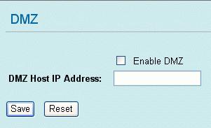 a single port number, enter it in both the Start and Finish fields. Description: You may key in a description for the local IP address. Save: Click to save and apply the current settings.