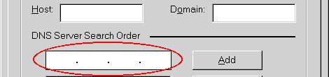 address is in the DNS Server Search Order