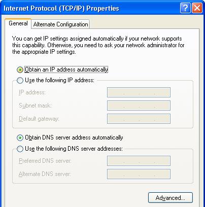 To use a fixed IP address, if the PC is already configured, select Use the following IP address. Check with your network administrator before making the following changes. 4.