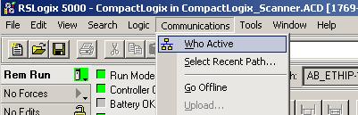Communications > Who Active Figure 10: Verify path for download Select
