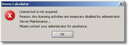 licensing server will see the following dialogs: Figure 8: