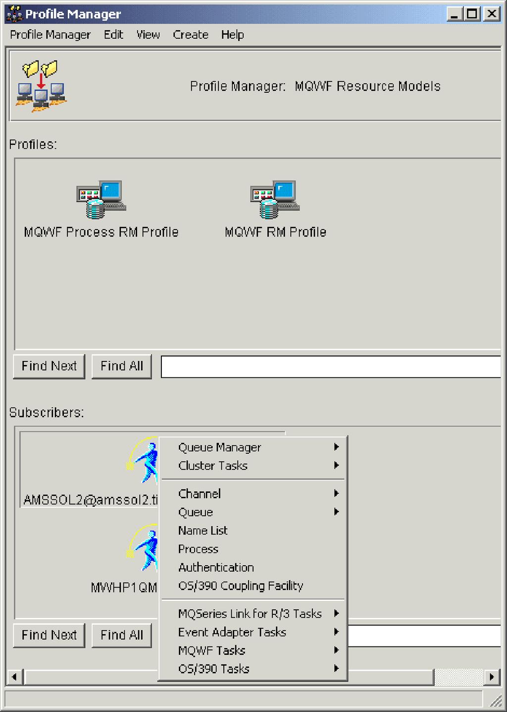 Figure 31. Queue manager icon context menu 4.