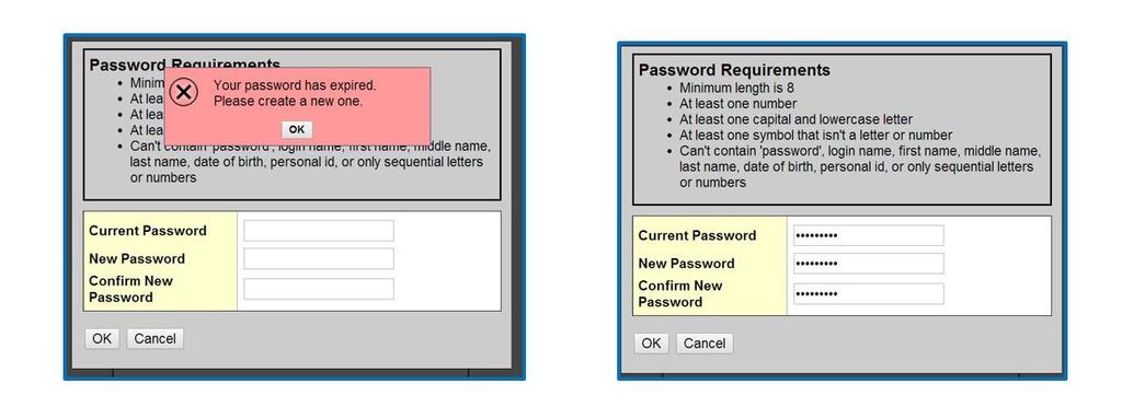 Enter the default password The password will immediately expire and you will be prompted to enter a new password. 1.