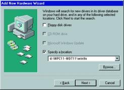 Installing the PCI Drivers for Windows 98 Instant Wireless TM Series 1.