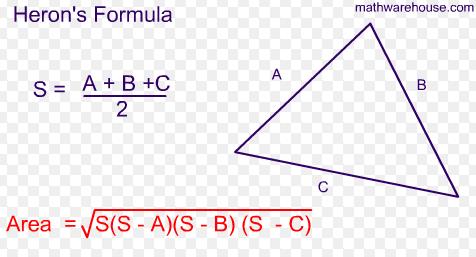 Example 3 - triangle area This program calculates triangle area using Heron's formula. public static double distance(double x1, double y1, double x2, double y2) return Math.