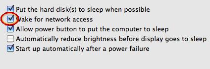 Select Wake for network access Manual Operation: Getting technical information about your Mac To operate in manual mode WakeMyPC requires some technical details about your Mac.