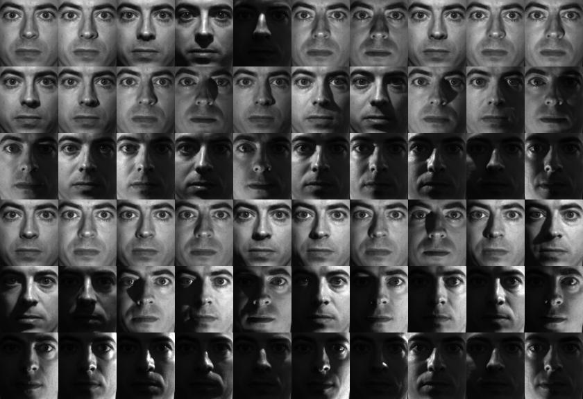 Yale Face Database B 64 Lighting Conditions 9 Poses => 576 Images per